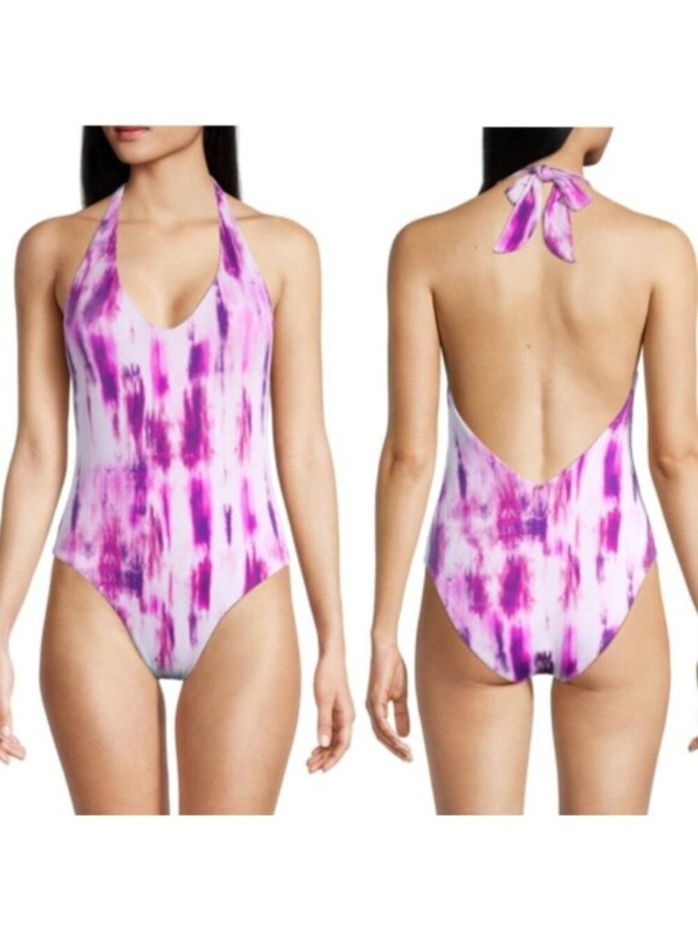 PilyQ Avery Halter One-Piece Swimsuit - M